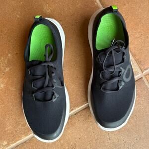 Oofos Mens Oomg Sport LS Lace Up Black w White Recovery Sneakers size 12 Pls Rd